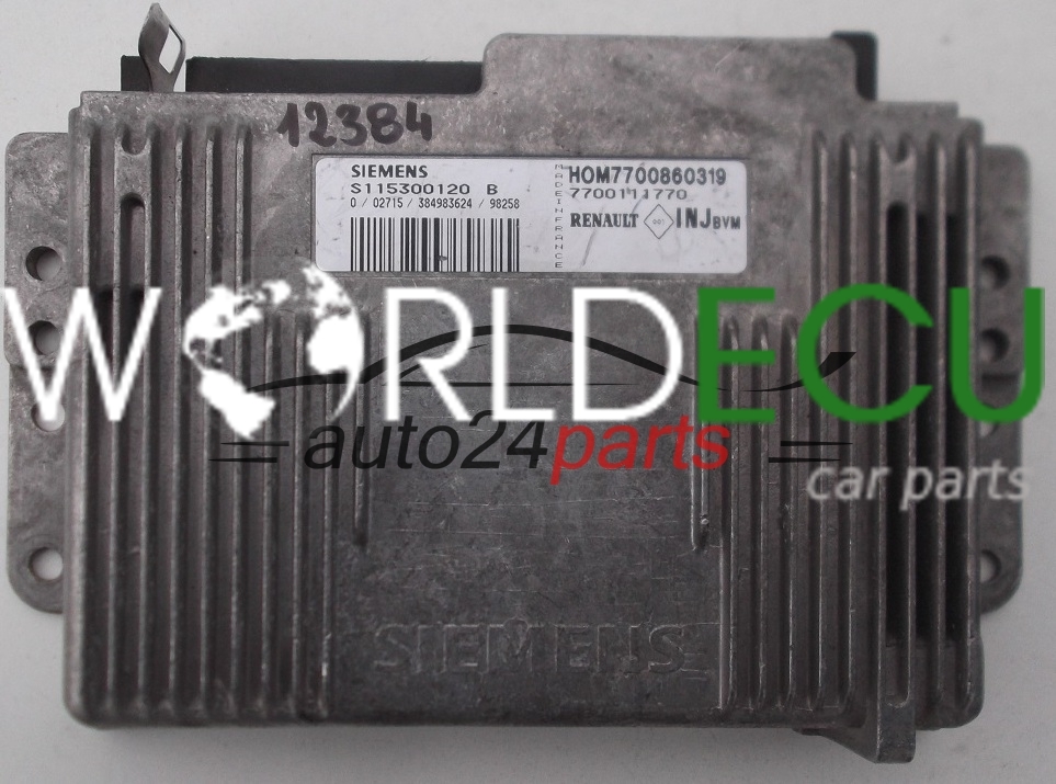 ECU ENGINE CONTROLLER RENAULT MEGANE 1 6 S115300120 B S115300120B