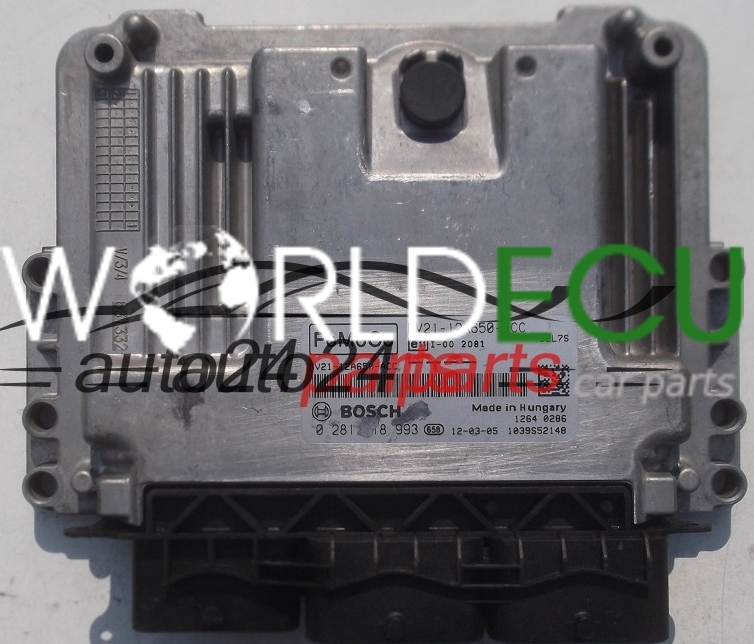 ECU ENGINE CONTROLLER FORD FOCUS 1.6 TDCI BOSCH 0 281 018 993 0281018993 FoMoCo BV21 12A650 ACC BV2112A650ACC