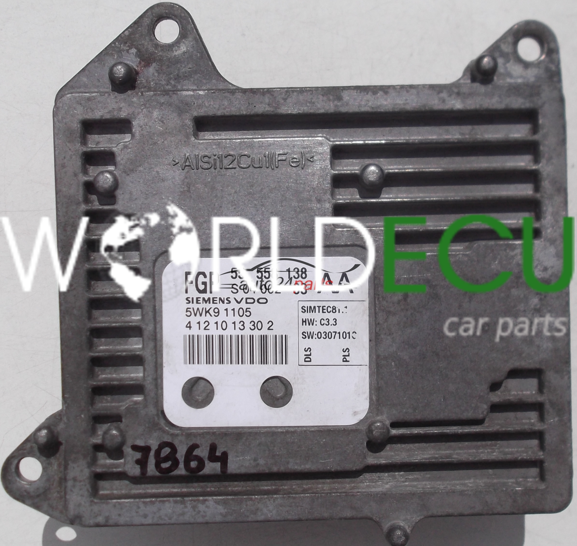 Calculateur Pompe Injection Opel Zafira 2.2 Dti CALCULATEUR MOTEUR OPEL VECTRA, SIGNUM 2.2, 5WK91105, 4 12 10 13 30 2