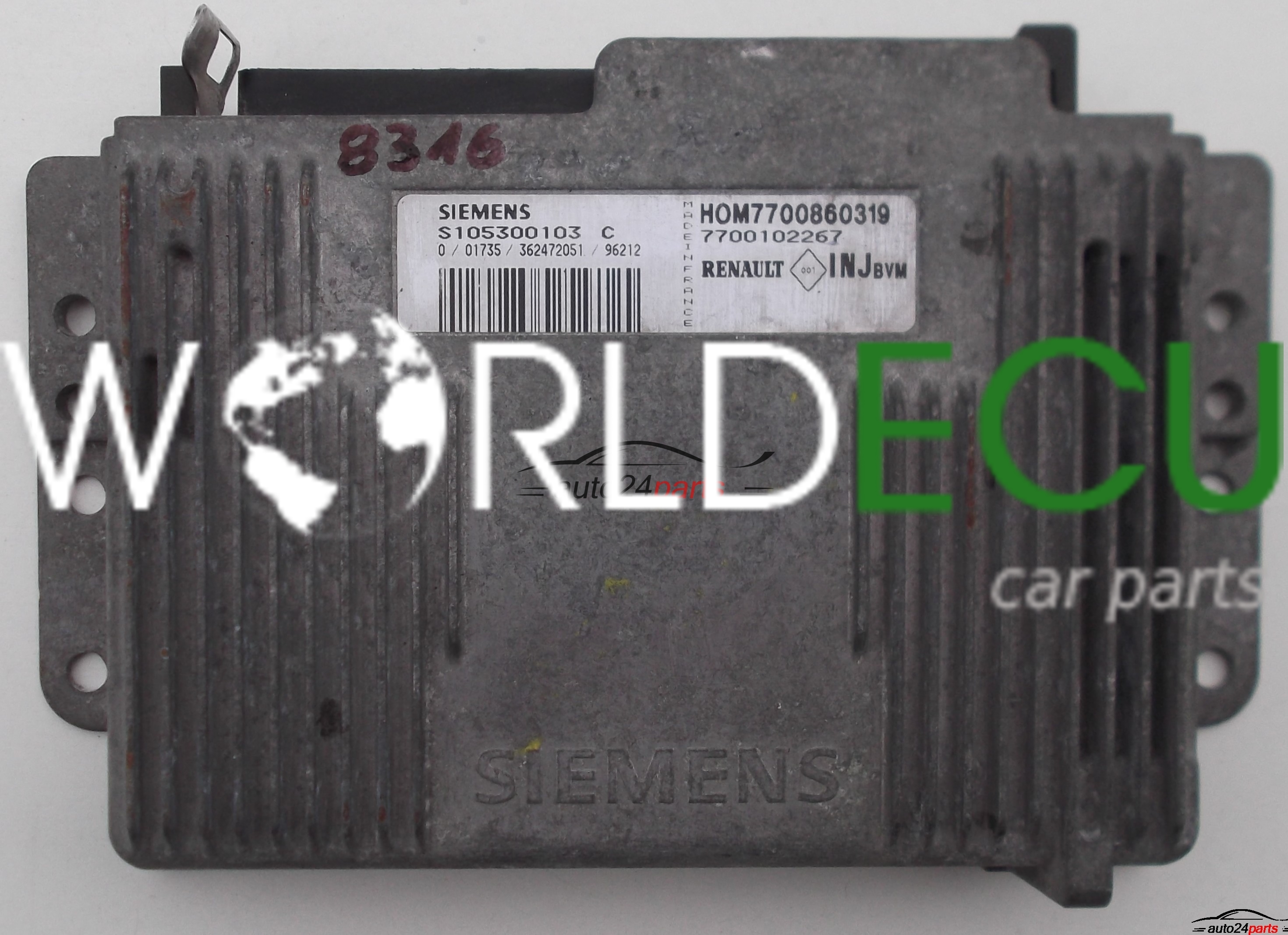 ECU ENGINE CONTROLLER RENAULT MEGANE 1 6 8V S105300103 C