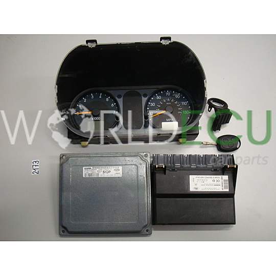 ECU CENTRALITA DE MOTOR FORD FIESTA 1.6 2S6A12A650TG, 2S6A-12A650-TG 5IQS, S118107003K, S118107003 K SIM 22