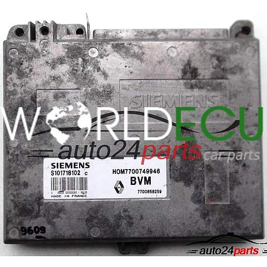 CENTRALINA MOTORE RENAULT CLIO 1.4, SIEMENS S101718102 C, S101718102C, HOM7700749946, 7700858259