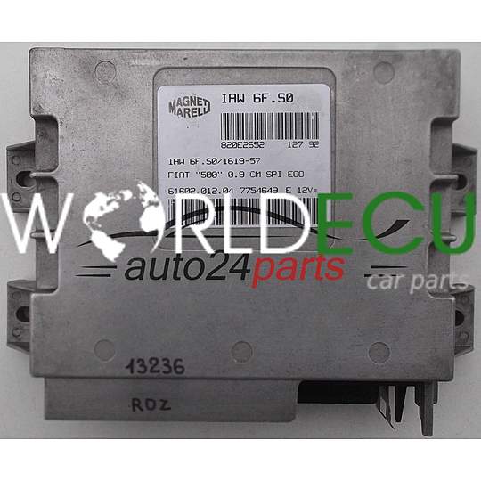 MOTORSTEUERGERÄT ECU STEUERGERAT FIAT CINQUECENTO 500 0.9, MAGNETI MARELLI IAW 6F.S0, IAW6FS0, 61602.012.04, 6160201204, 7754649