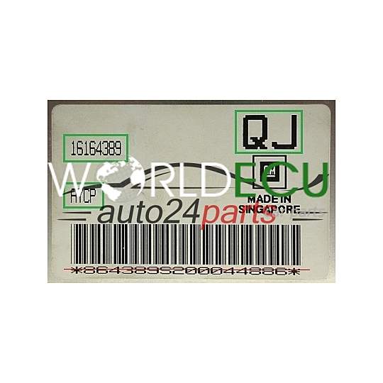 MOTORSTEUERGERÄT ECU STEUERGERÄT  OPEL VECTRA C16NZ GM 16164389 QJ, 16164389QJ, AYCP