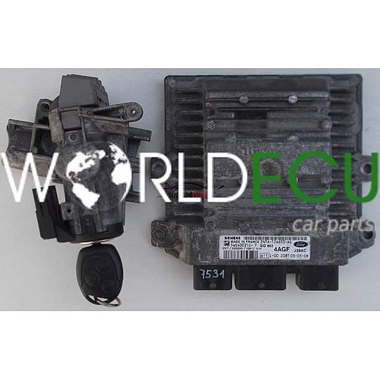 ECU ENGINE CONTROLLER FORD FIESTA FUSION 1.4 TDCI 2N1A-12A650-AG, 2N1A12A650AG, 12A650AG,5WS40031G-T, 4AGF, J38AC