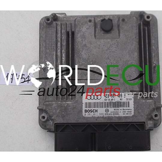 ECU CENTRALITA DE MOTOR AUDI A8 4.0 TDI BOSCH 0 281 011 939, 0281011939, 4E0 907 409 B, 4E0907409B, 4E0 910 489 G, 4E0910489G, EDC16C4