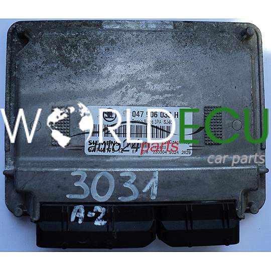 ECU ENGINE CONTROLLER SKODA FABIA 1.4 MPI AQW 047 906 033 H, 047906033H, SIEMENS 5WP40179, BENZIN SIMOS 3PA SJ4G