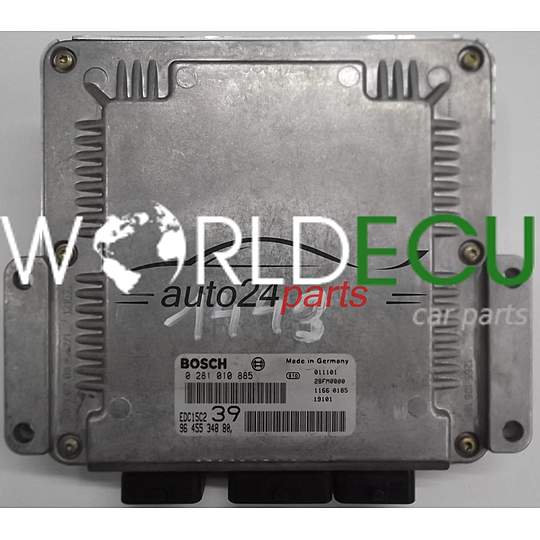 ECU ENGINE CONTROLLER CITROEN C5 2.2 HDI BOSCH 0281010885, 0 281 010 885, 9645534880, 96 455 348 80, EDC15C2 39