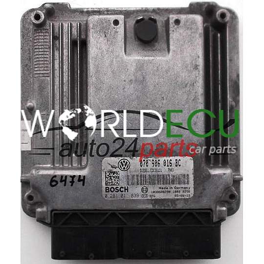 ECU CENTRALITA DE MOTOR VW VOLKSWAGEN TOUAREG 5.0 TDI BOSCH 0 281 011 839, 0281011839, 070 906 016 BC, 070906016BC - 6473, 6474 (1)