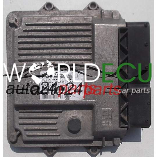 MOTORSTEUERGERÄT ECU STEUERGERAT FIAT GRANDE PUNTO 1.3 JTD MAGNETI MARELLI MJD 6F3.PB, MJD6F3PB, FPT 51795231, 71600.169.00, 7160016900