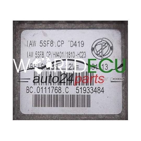 MOTORSTEUERGERÄT ECU STEUERGERÄT  FIAT 500 PUNTO PANDA 1.2 MAGNETI MARELLI IAW 5SF8.CP, IAW5SF8CP, 51933484, BC.0111768.C, BC0111768C