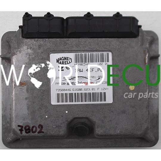 MOTORSTEUERGERÄT ECU STEUERGERAT FIAT PANDA 1.1 8V, IAW 4EF.P2, IAW4EFP2, 61600.623.00 F, 6160062300F, IAW 4FE.P2/HW203/4502-843, IAW4EFP2HW2034502843