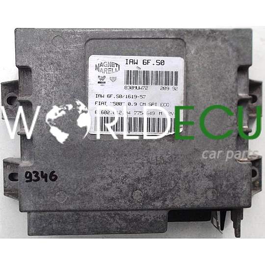 MOTORSTEUERGERÄT ECU STEUERGERAT FIAT CINQUECENTO 500 0.9, MAGNETI MARELLI IAW 6F.S0, IAW6FS0, 61602.012.04, 6160201204, 7754649