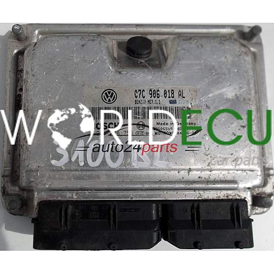 ECU ENGINE CONTROLLER VW VOLKSWAGEN TOUAREG 6.0 07C906018AL, 07C 906 018 AL, BOSCH 0261208753, 0 261 208 753, BENZIN ME7.1.1 6369 1039S06598