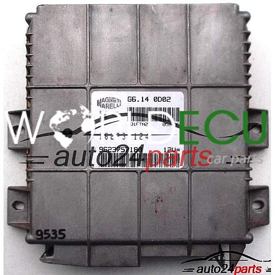 ECU ENGINE CONTROLLER CITROEN PEUGEOT 306 1.4 MAGNETI MARELLI G6.14 0D02, G6140D02, 16223.124, 16223124, 9623757180