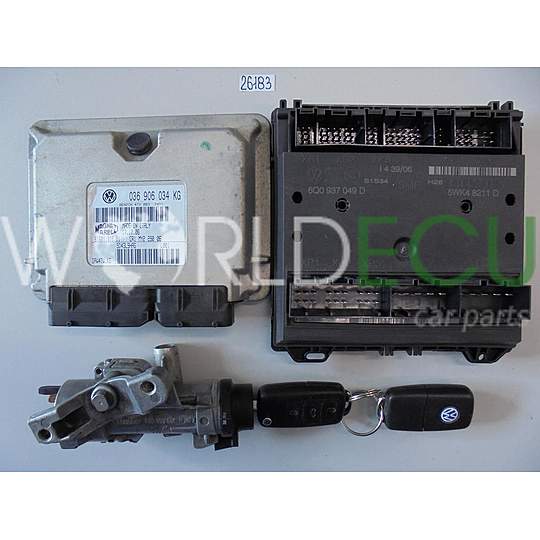 ECU ENGINE CONTROLLER VW VOLKSWAGEN POLO 1.4 MAGNETI MARELLI IAW4TV.KG, IAW4TVKG, 036 906 034 KG, 036906034KG, 61601.315.01, 6160131501