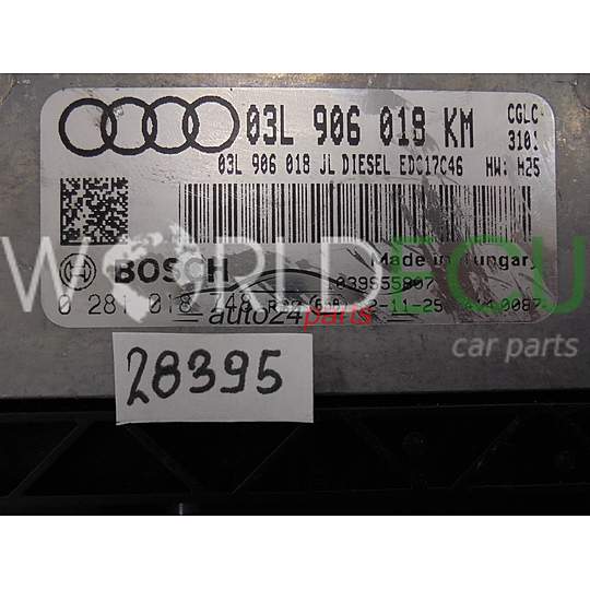 Calculateur Moteur AUDI 0281018748 03L906018KM EDC17C46