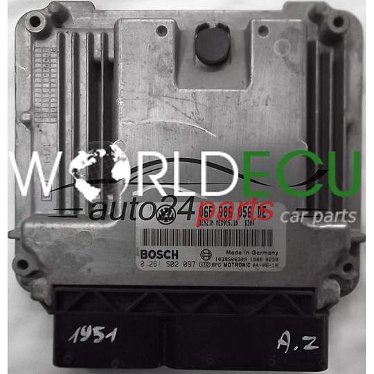 ECU ENGINE CONTROLLER VW VOLKSWAGEN GOLF TOURAN 2.0 FSI BLX AXW 06F906056DE, 06F 906 056 DE, BOSCH 0261S02097, 0 261 S02 097 BENZIN MED9.5.10