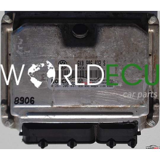 CALCULATEUR MOTEUR SEAT IBIZA 1.4 8V, BOSCH 0 261 206 837, 0261206837, 6K0 906 032 S, 6K0906032S