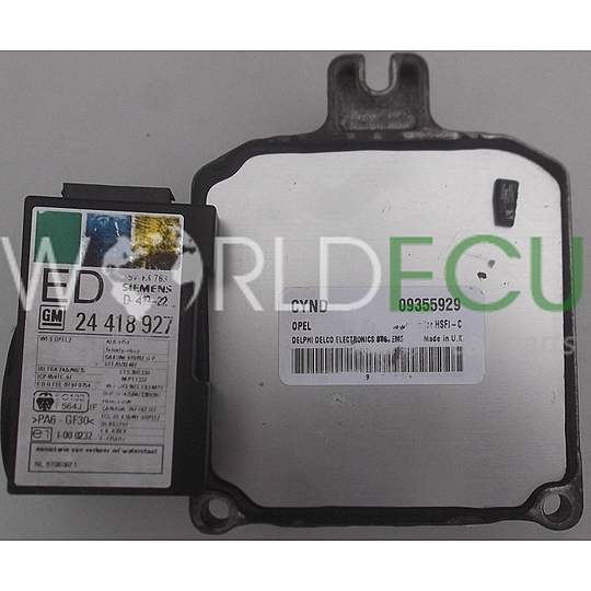 MOTORSTEUERGERÄT ECU STEUERGERAT OPEL ASTRA VECTRA ZAFIRA 1.4 X14XE 1.6 X16XE X16XEL CYND 09355929, 9355929, 82 55 929