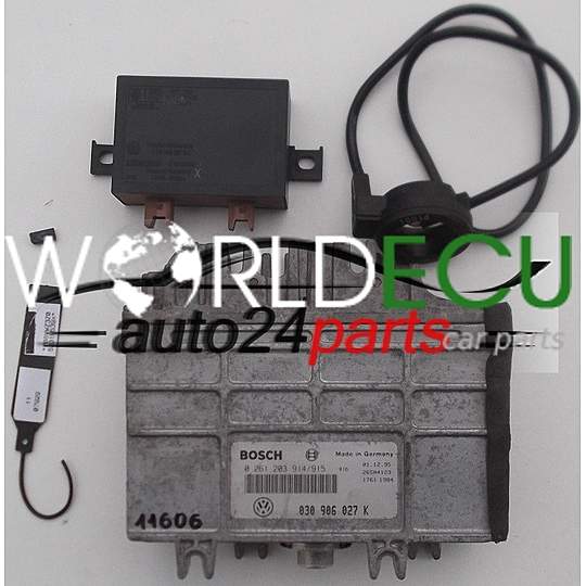 MOTORSTEUERGERÄT ECU STEUERGERAT VW VOLKSWAGEN POLO BOSCH 0 261 203 914/915, 0261203914, 0261203915, 030 906 027 K, 030906027K