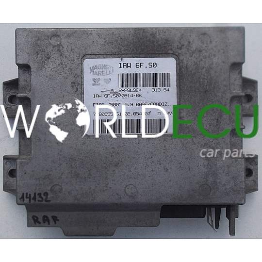 MOTORSTEUERGERÄT ECU STEUERGERAT FIAT CINQUECENTO 500 0.9, MAGNETI MARELLI IAW 6F.S0, IAW6FS0, 61602.054.01, 6160205401, 7780555