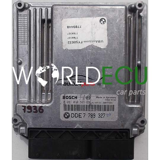 MOTORSTEUERGERÄT ECU STEUERGERAT BMW E46 320 2.0 D BOSCH 0 281 010 565, 0281010565, DDE7 789 327, DDE7789327, 7789327