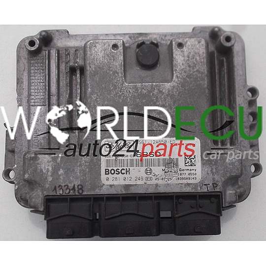 CENTRALINA MOTORE FORD FIESTA 1.6 TDCI BOSCH 0 281 012 249, 0281012249, FoMoCo 5S61-12A650-ED, 5S6112A650ED