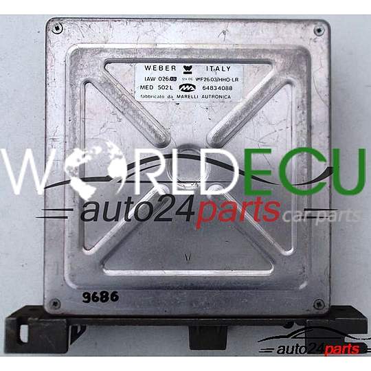 MOTORSTEUERGERÄT ECU STEUERGERAT FIAT CROMA 2.0, IAW 026, IAW026, WF26.03/HHO-LR, MED 502L, MED502L, 64834088