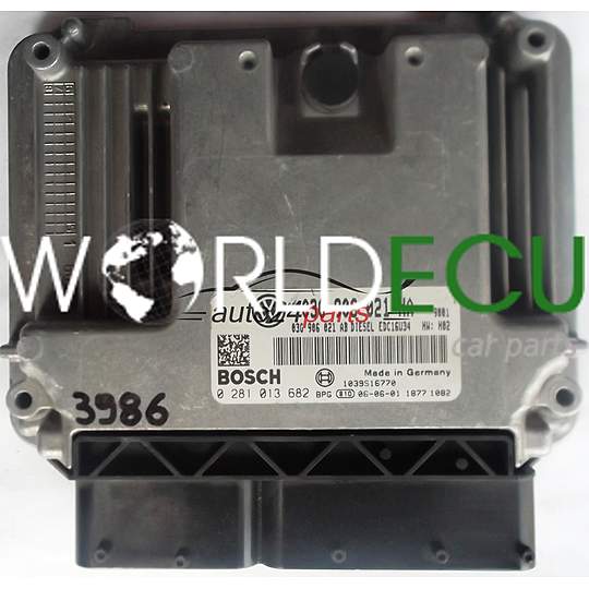 CENTRALINA DO MOTORE VW VOLKSWAGEN GOLF 1.9 TDI 03G906021HA, 03G 906 021 HA, 03G906021AB, 03G 906 021 AB, BOSCH 0281013682, 0 281 013 682, DIESEL EDC16U34 9001 1039S16770