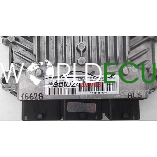 ECU ENGINE CONTROLLER CITROEN PEUGEOT SIEMENS 5WS40258F-T, 5WS40258FT, SW9661835380, HW9655534080