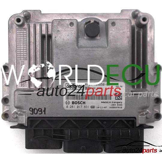 ECU ENGINE CONTROLLER FORD FOCUS 1.6 TDI, BOSCH 0 281 017 831, 0281017831, AV21-12A650-GC, AV2112A650GC