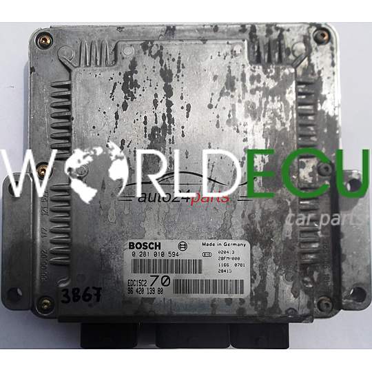 ECU ENGINE CONTROLLER PEUGEOT 206 2.0 HDI BOSCH 0281010594 9642013980 EDC15C2 70