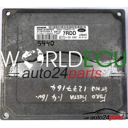 CENTRALINA DO MOTORE FORD FIESTA FUSION 1.4 2S6A12A650YE SIEMENS SIM 22 S118107006E, S118107006 E, 2S6A-12A650-YE 7RDD