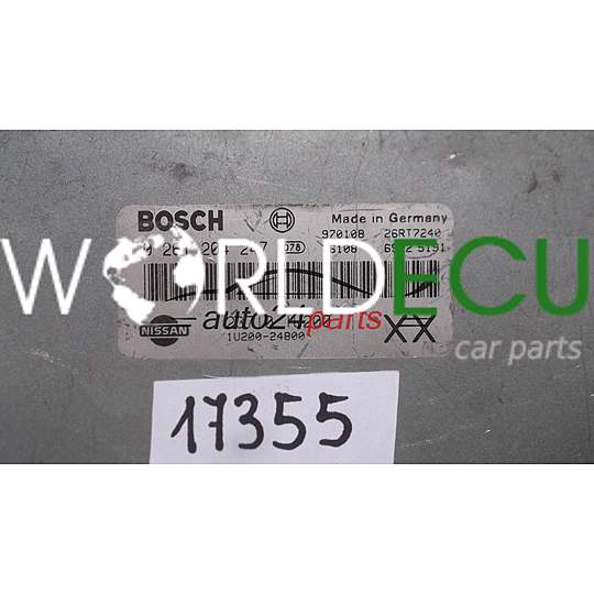 CALCULATEUR MOTEUR NISSAN MICRA 1.3 BOSCH 0 261 204 247, 0261204247, 23710-1U200, 237101U200, 1U200-24800, 1U20024800 XX