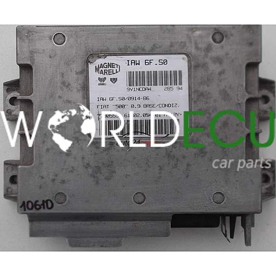 MOTORSTEUERGERÄT ECU STEUERGERAT FIAT CINQUECENTO 500 0.9, MAGNETI MARELLI IAW 6F.S0, IAW6FS0, 61602.054.01, 6160205401, 7780555