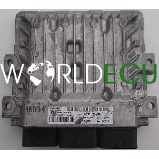 ECU ENGINE CONTROLLER CITROEN PEUGEOT CONTINENTAL S180129303 A, S180129303A, 9691520280