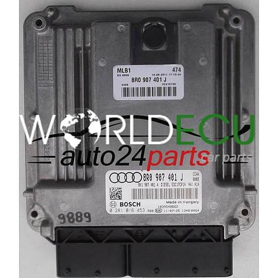 ECU CENTRALITA DE MOTOR AUDI A4 A5 3.0 TDI BOSCH 0 281 016 453, 0281016453, 8R0 907 401 J, 8R0907401J, 8K1907401A