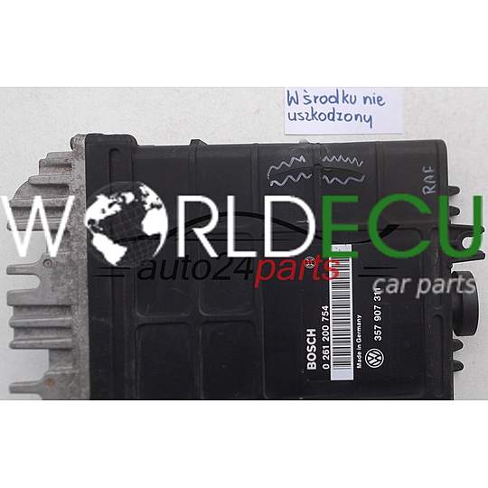 ECU ENGINE CONTROLLER VOLKSWAGEN BOSCH 0 261 200 754, 0261200754, 357 907 311, 357907311