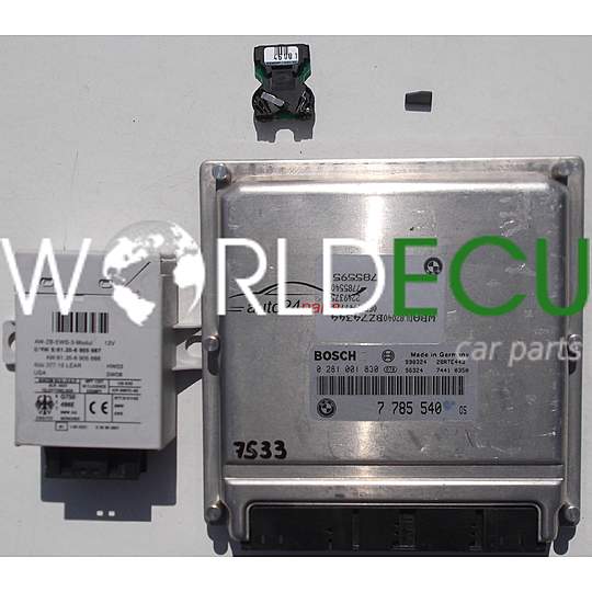 MOTORSTEUERGERÄT ECU STEUERGERAT BMW E39 530D 3.0 D BOSCH 0281001830, 0 281 001 830, 7785540, 7 785 540