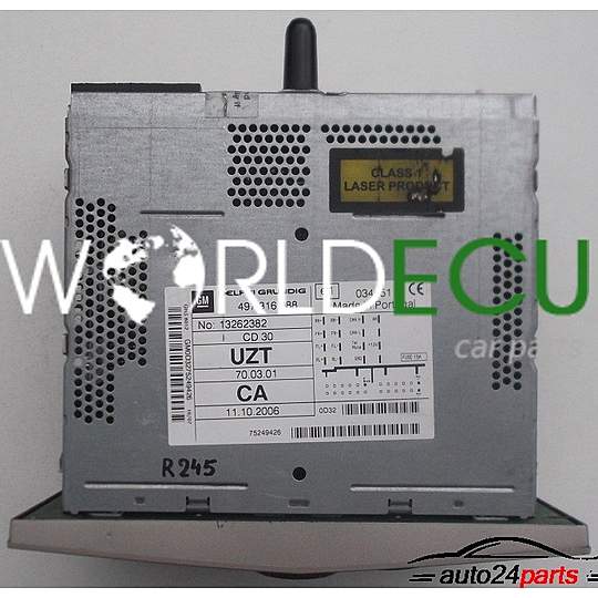 RADIO CD OPEL CORSA ZAFIRA ASTRA 497 316 088 / 497316088 / 13 262 382 CA / 13262382CA / CD30