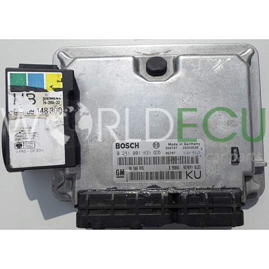 ECU ENGINE CONTROLLER OPEL ASTRA VECTRA ZAFIRA 2.0 DTI X20DTL X20DTH Y20DTH 90508976 KU, 90 508 976 KU, BOSCH 0281001631 , 0 281 001 631, 90543923, 90 543 923, 6237696, 62 37 696