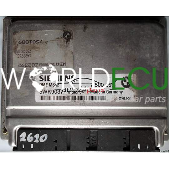 MOTORSTEUERGERÄT ECU STEUERGERAT BMW E38 E39 E46 2.8 SIEMENS 5WK9037 DME MS42 7 500 255, DME7500255, 7500255