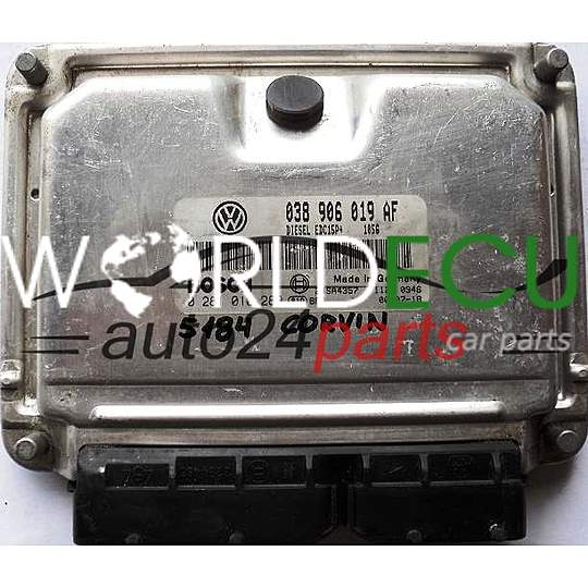 ECU ENGINE CONTROLLER SKODA FABIA 1.9 TDI 038906019AF, 038 906 019 AF BOSCH 0281010289, 0 281 010 289