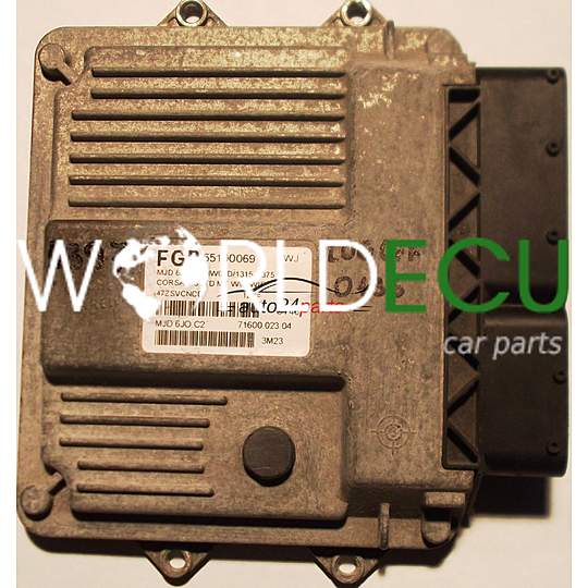 ECU CENTRALITA DE MOTOR OPEL CORSA C 1.3 CDTI Y13DT Z13DT MAGNETI MARELLI MJD 6JO.C2, MJD6JOC2, MJD6J0C2, FGP 55190069 WJ 7160002308, 7160002304, 7160002306