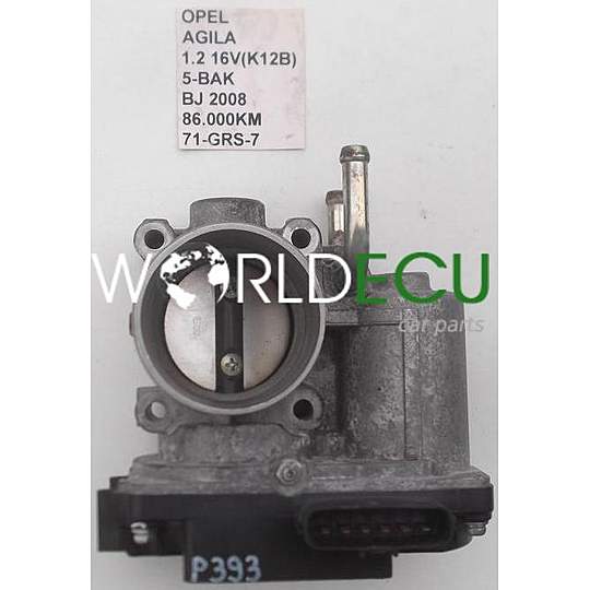 THROTTLE BODY OPEL AGILA 1.2 16V (K12B) 5-BAK 86.000KM 71-GRS-7, 71GRS7