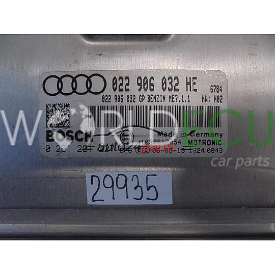 Centralita de motor UCE AUDI 0261201227 022906032HE ME7.1.1