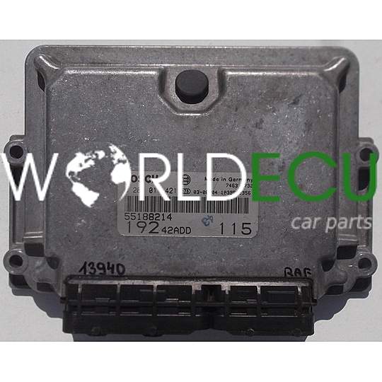 MOTORSTEUERGERÄT ECU STEUERGERAT FIAT STILO BOSCH 0 281 011 421, 0281011421, 19242ADD