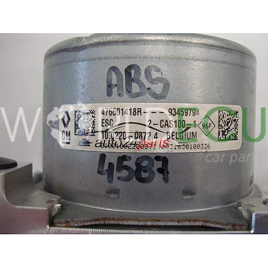 ABS PUMPE BLOCK HYDRAULIKPUMPE STEUERGERÄT RENAULT OPEL 476601418R, 10.0220-0872.4, 10022008724, 10.0915-1478.3, 10091514783