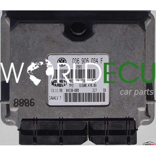 CALCULATEUR MOTEUR VW VOLKSWAGEN LUPO 1.4, 036 906 034 F, 036906034F, 61600.470.10, 6160047010, IAW4LV.T